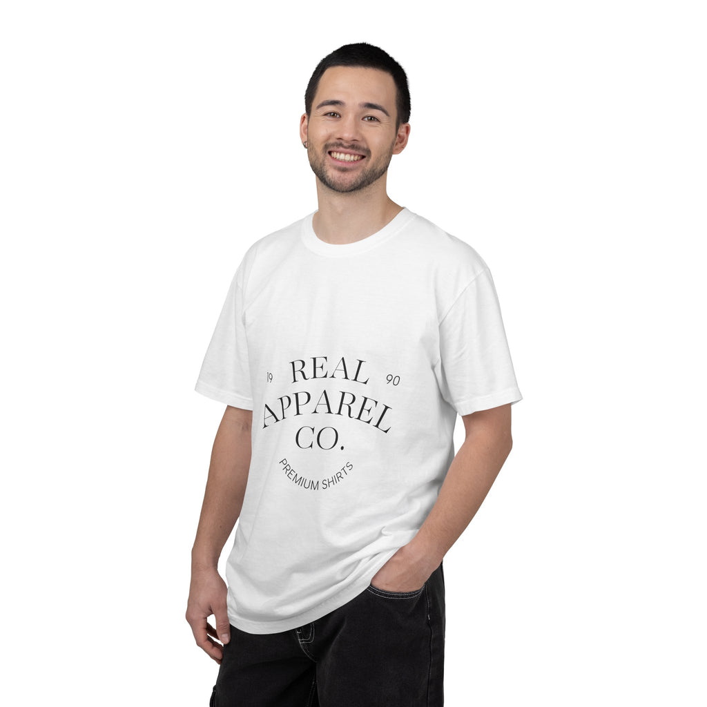 Vintage Circle Logo T‑Shirt — “Real Apparel Co.” Premium Graphic Tee
