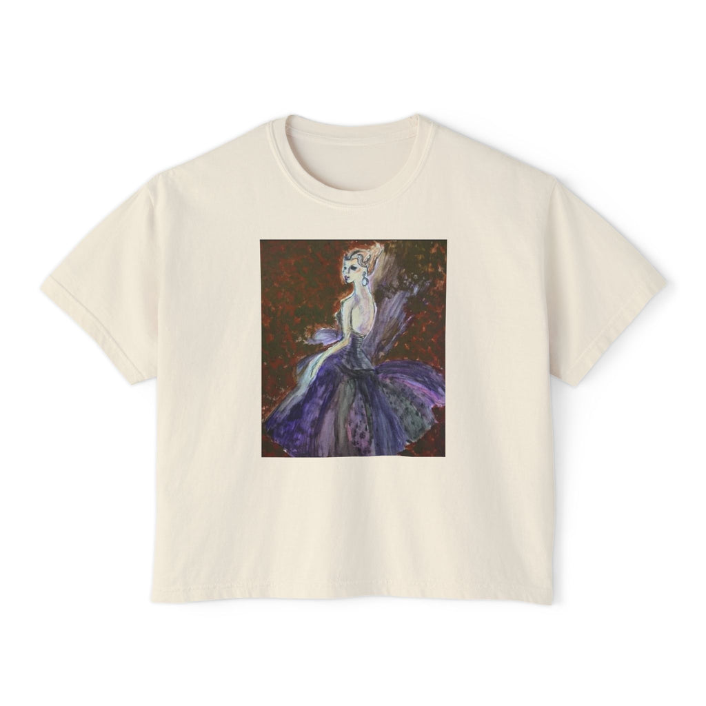 Boxy Tee — Purple Ball Gown Art Print