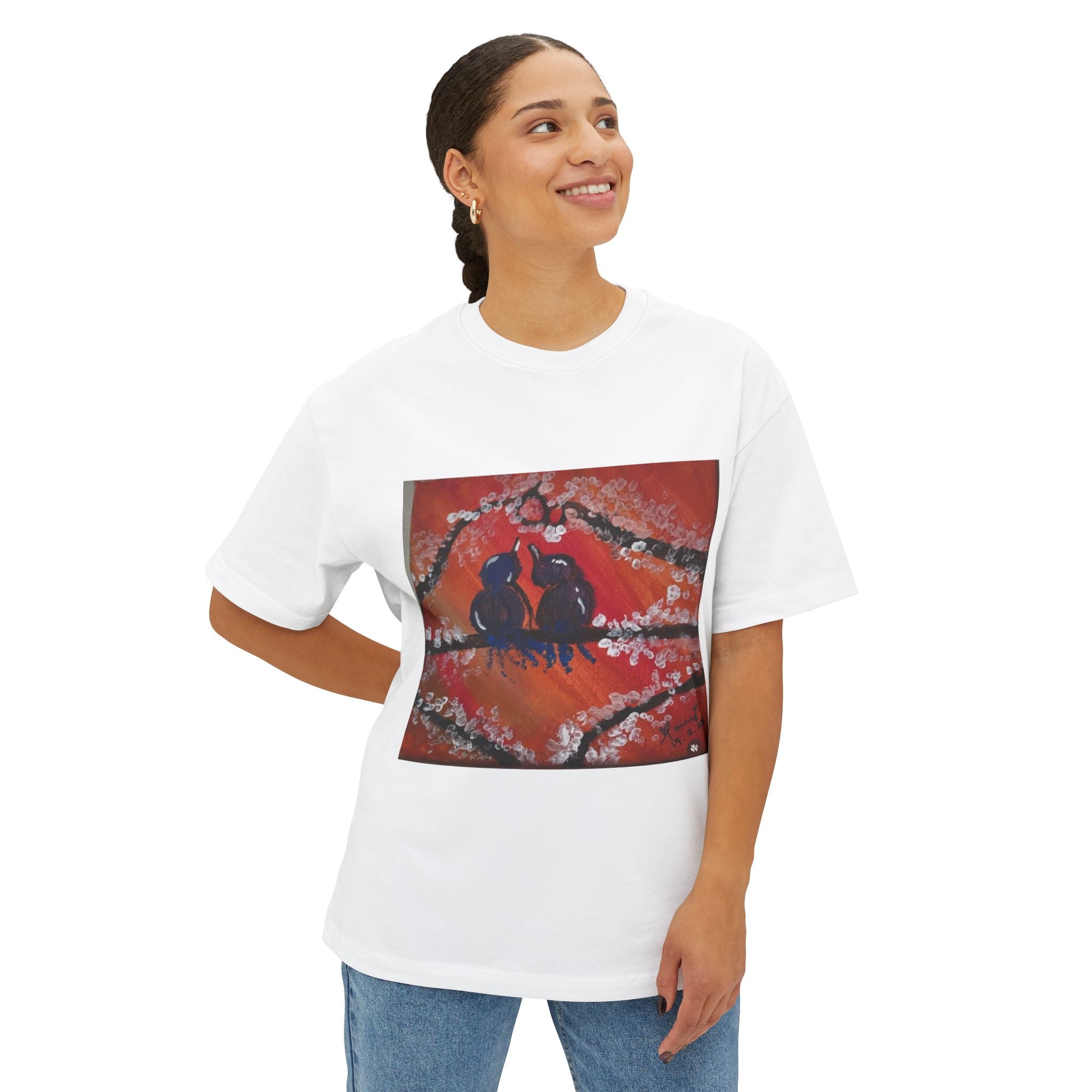 LOVE birds Oversized Boxy Tee