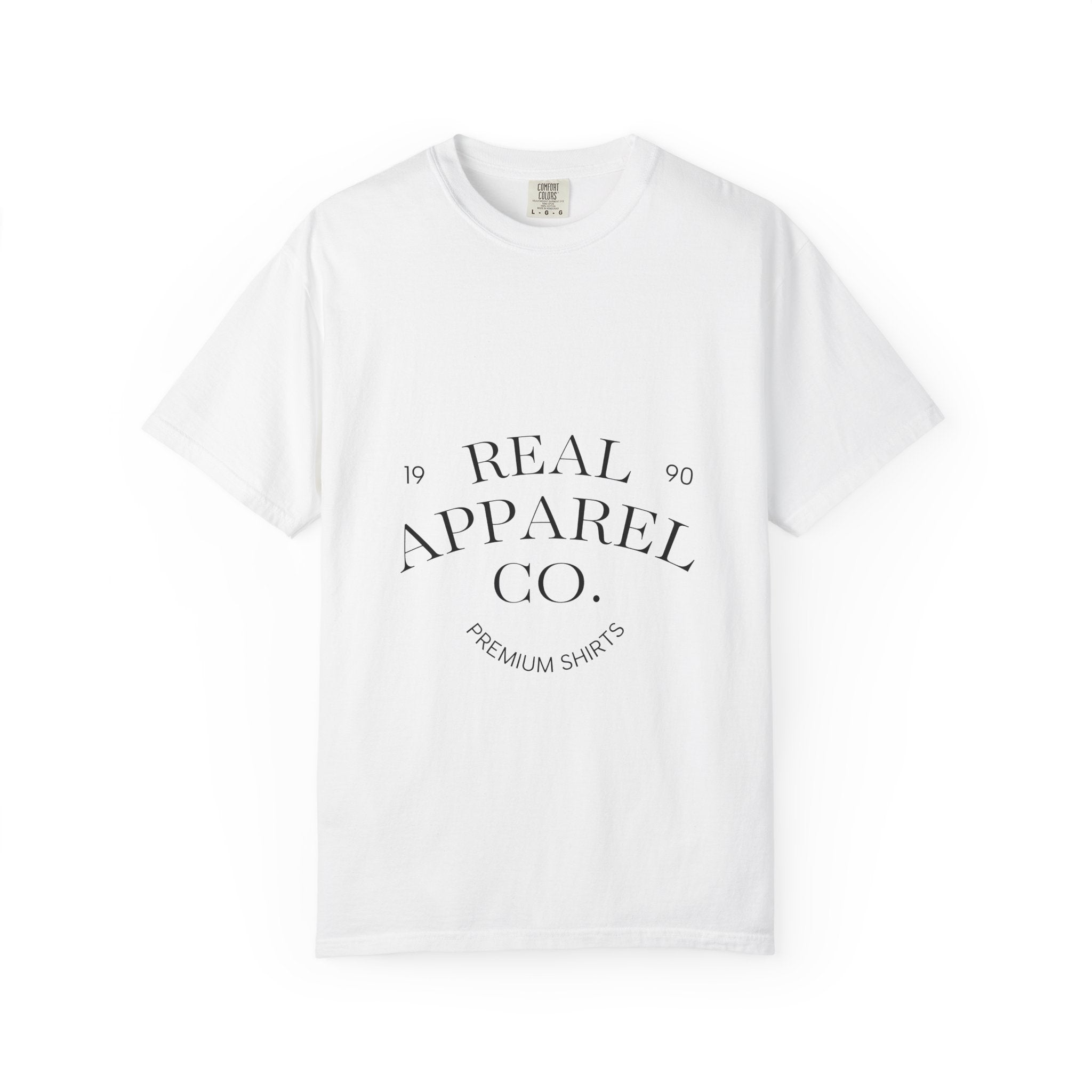 Vintage Circle Logo T‑Shirt — “Real Apparel Co.” Premium Graphic Tee