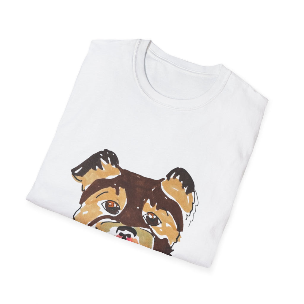Dog Face T-Shirt — Playful Watercolor Husky Graphic Tee