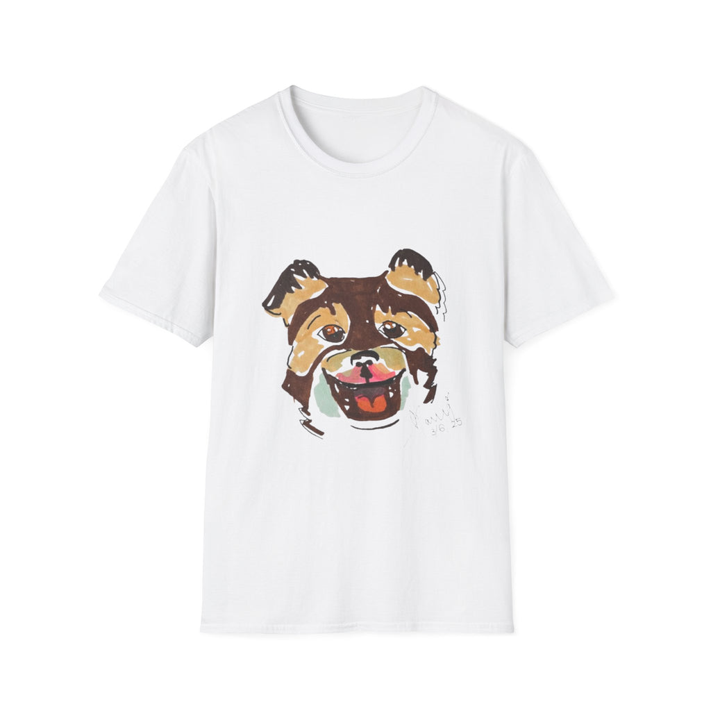 Dog Face T-Shirt — Playful Watercolor Husky Graphic Tee