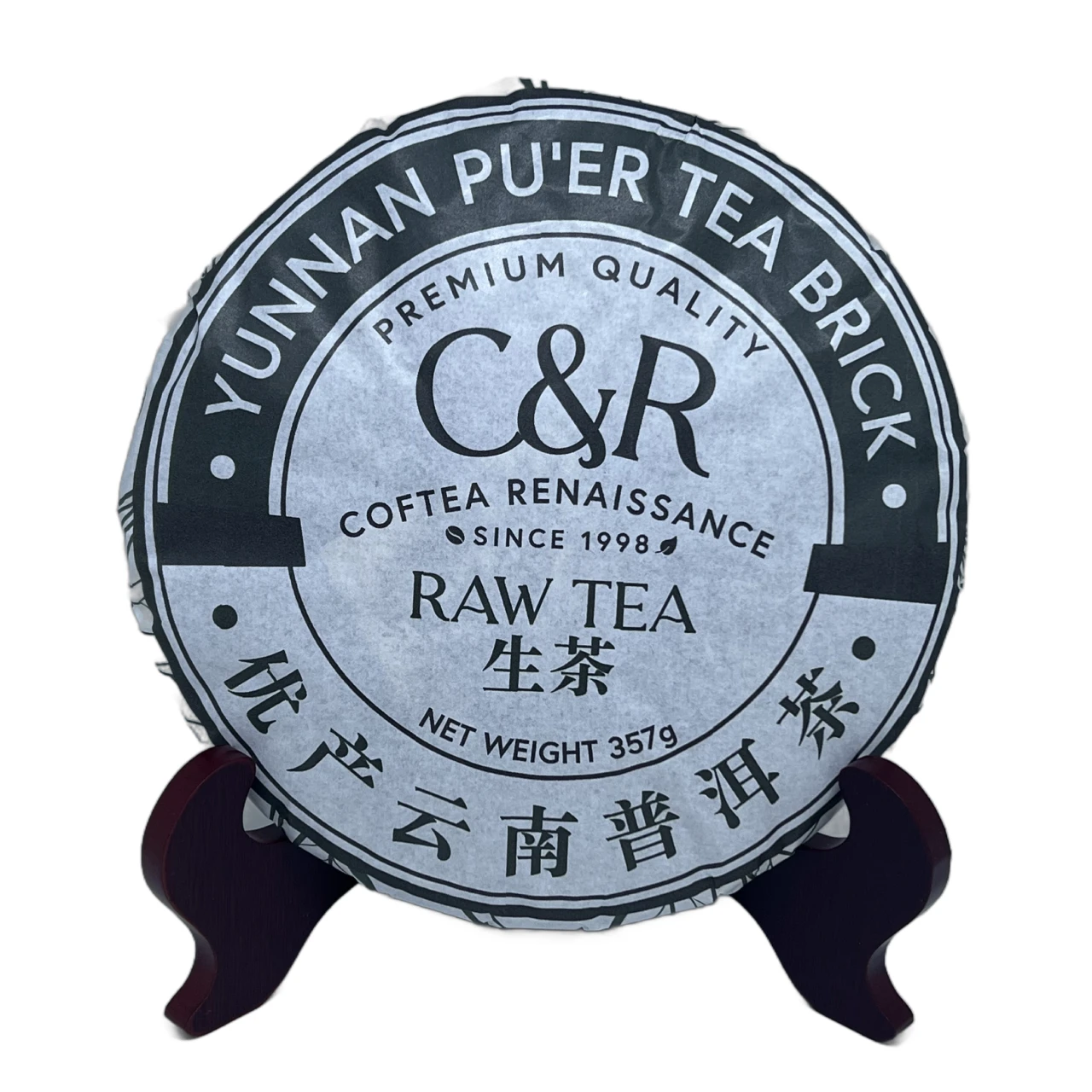 C&R Yunnan Pu Er Tea Raw Tea 2018 Net Weight 357g